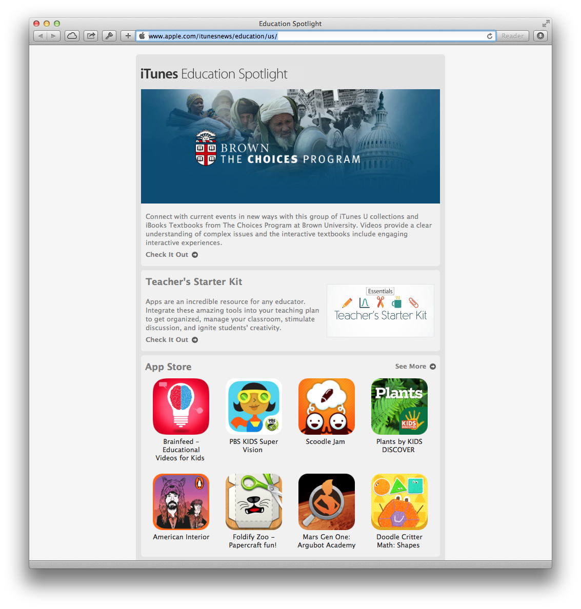 iTunes Education Spotlight featuring Brainfeed — May 26, 2014