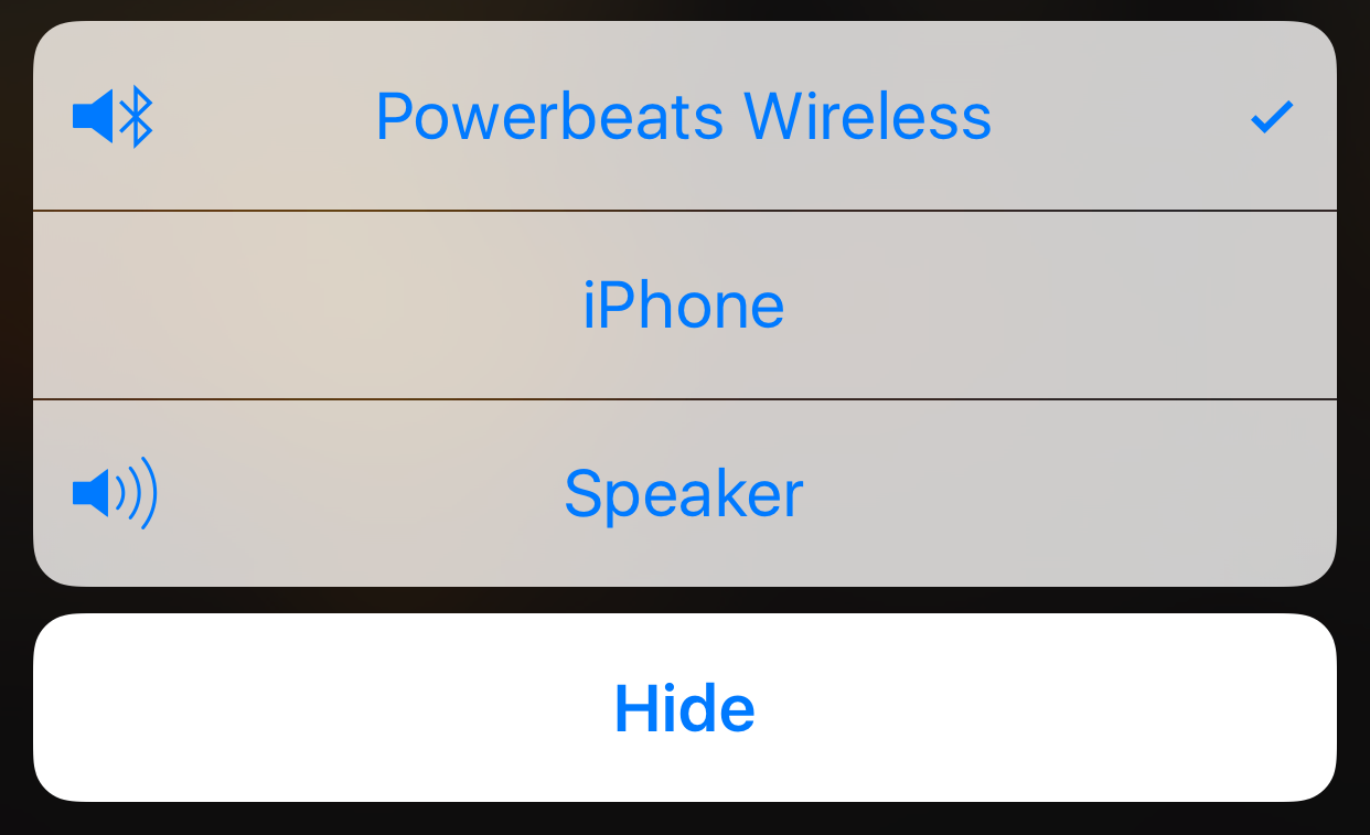 Choose your own audio route