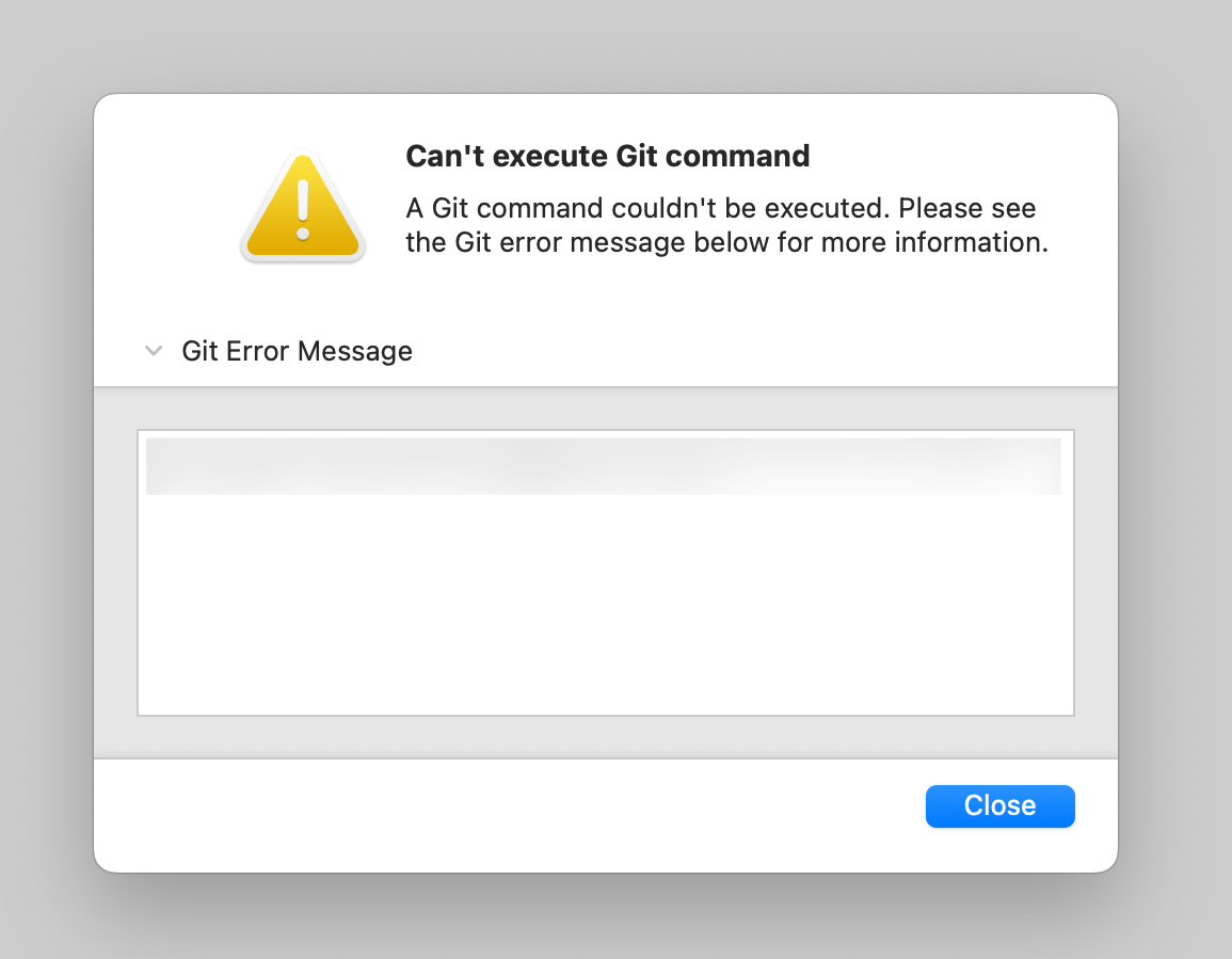 Errors are shown in a dialog